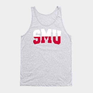 SMU Two-Toned Red and White Tank Top